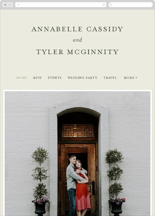 Ivory color: Wedding Website