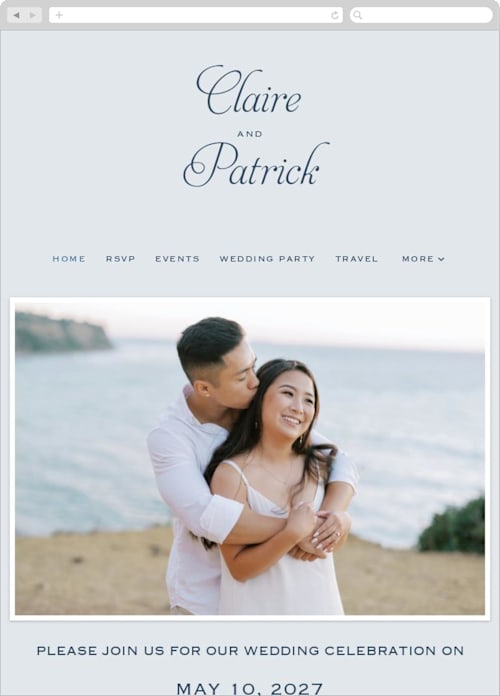 Powder color: Wedding Website