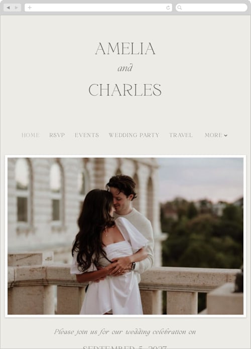 Wedding website bridal party on sale