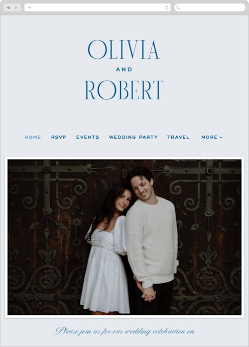 Ocean color: Wedding Website