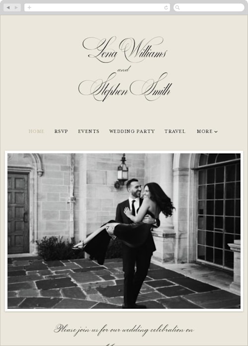 Night color: Wedding Website