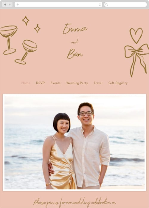 Wedding website bridal party new arrivals