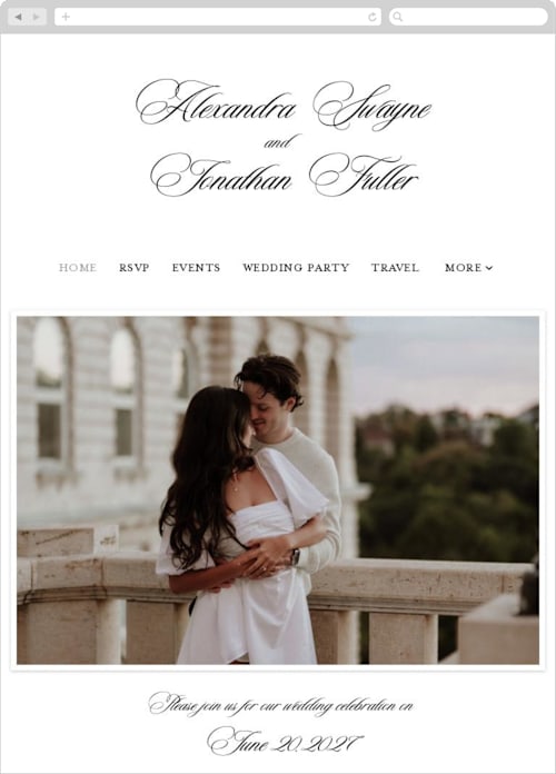 Ink color: Wedding Website