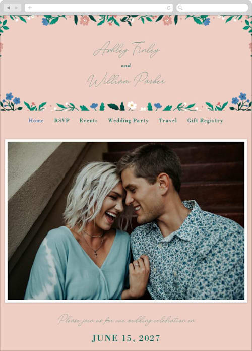 Petal color: Wedding Website