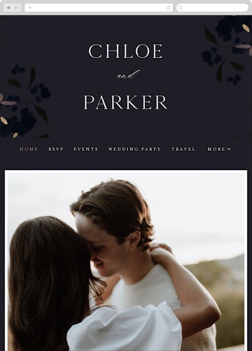 Midnight color: Wedding Website