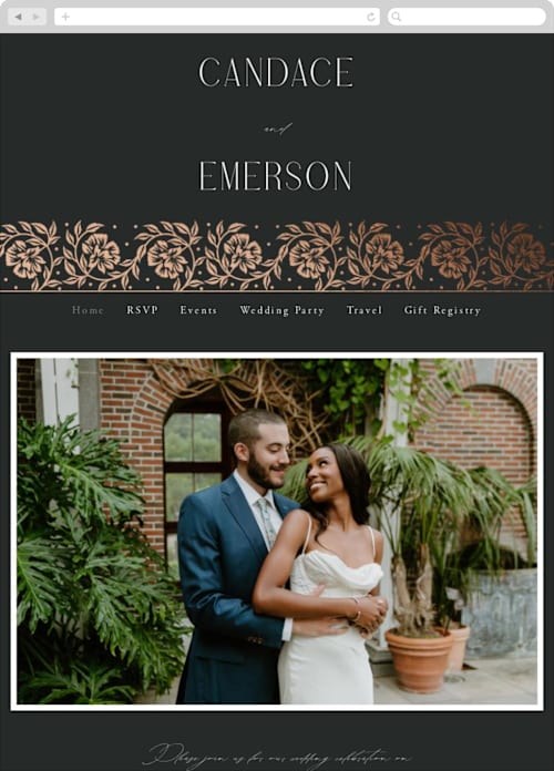 Onyx color: Wedding Website