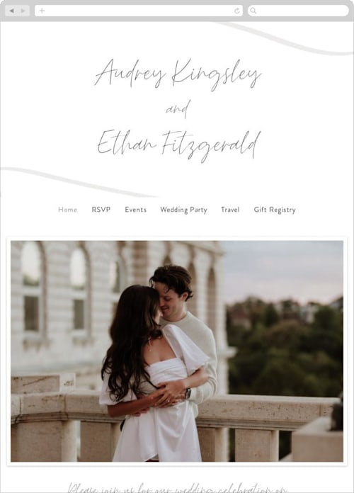 Soft Black color: Wedding Website