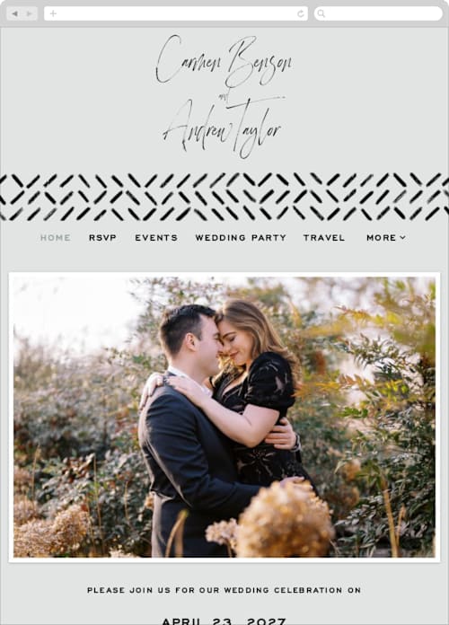 Mint color: Wedding Website