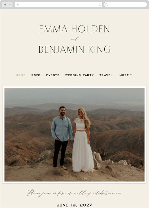 Porcelain color: Wedding Website