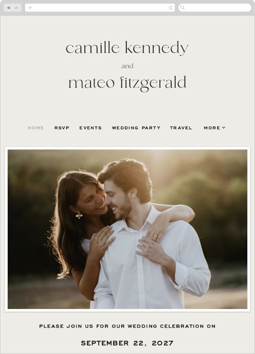 Latte color: Wedding Website