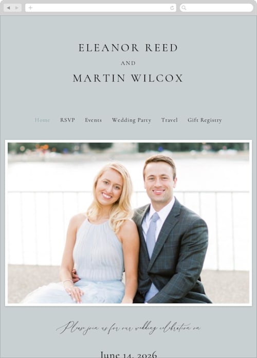 Sky color: Wedding Website