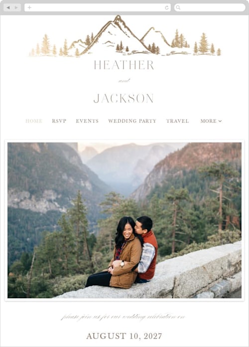 Earth color: Wedding Website