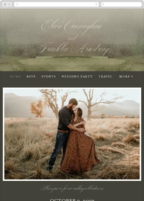 Graphite color: Wedding Website