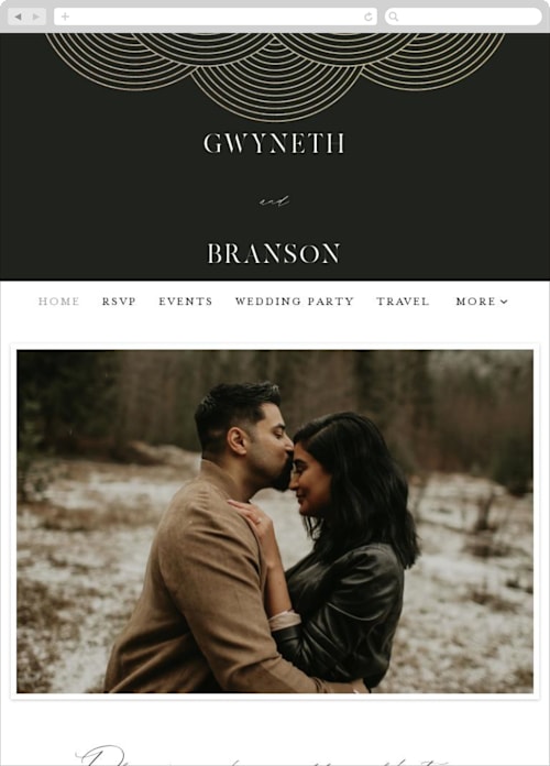 Onyx color: Wedding Website