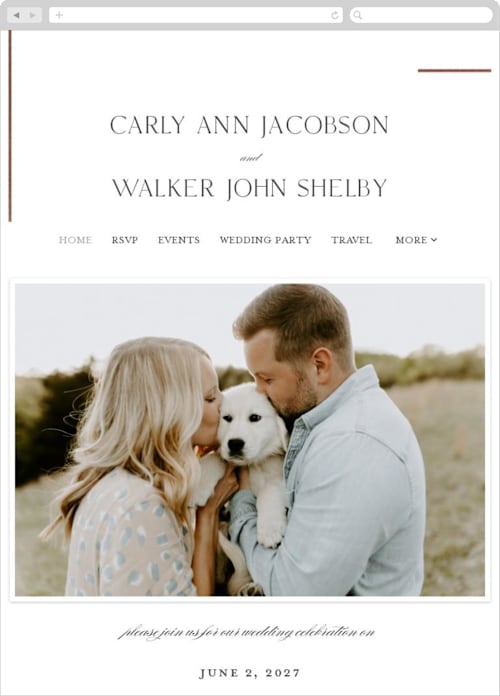 Cotton color: Wedding Website