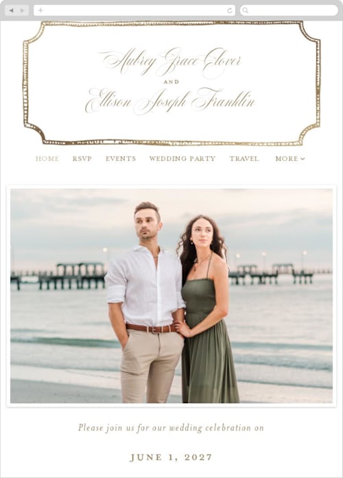 Pearl color: Wedding Website