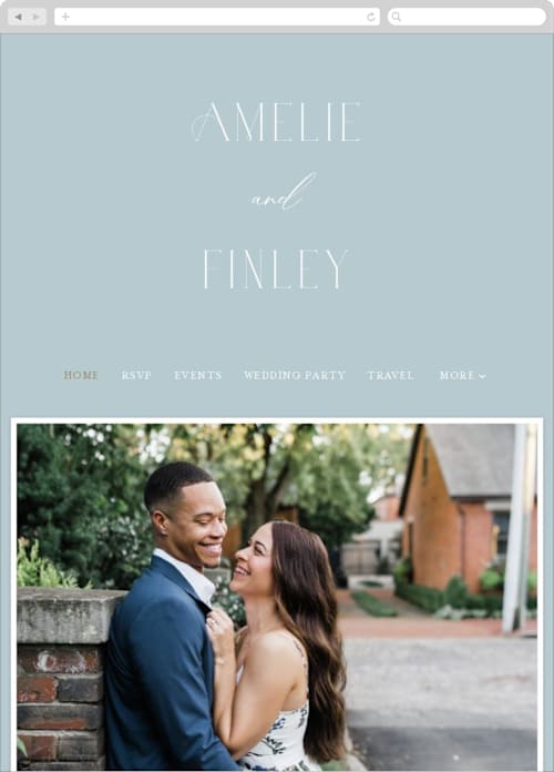 Dusty Blue color: Wedding Website