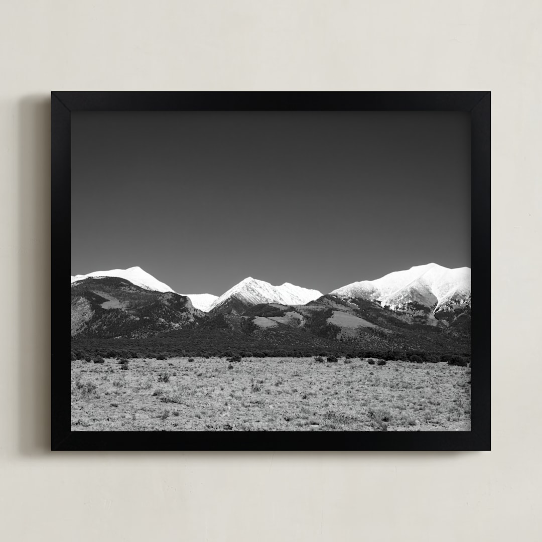 "Reach New Heights" - Art Print in Charcoal by Ana V. Ramirez - Framed