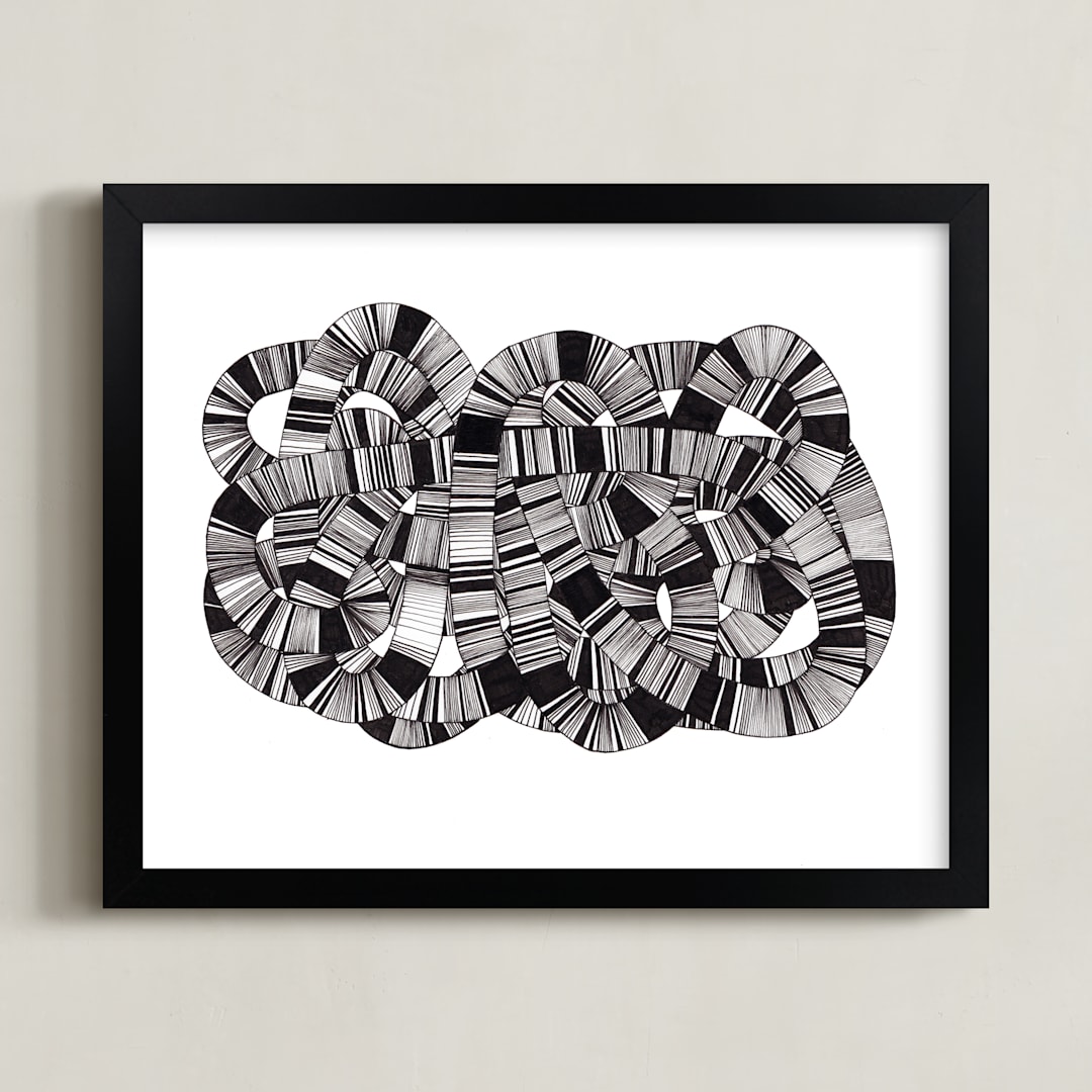 "Sandworm 2" - Art Print in Black by Jaime Derringer - Framed