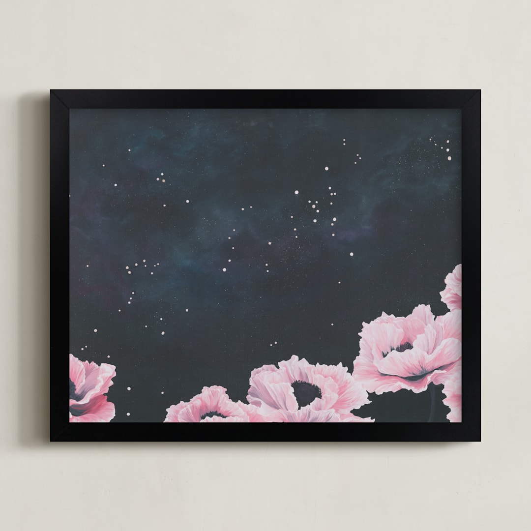 "Awakening" - Art Print in Blush by Emily Magone - Framed