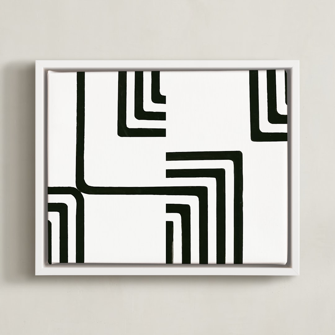 "Edges" - Art Print in Onyx by Bethania Lima - Framed Canvas