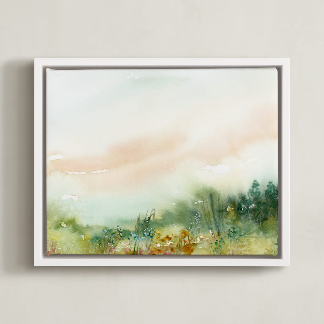 "MeadowLand" - Art Print in Field by Lindsay Megahed - Framed Canvas