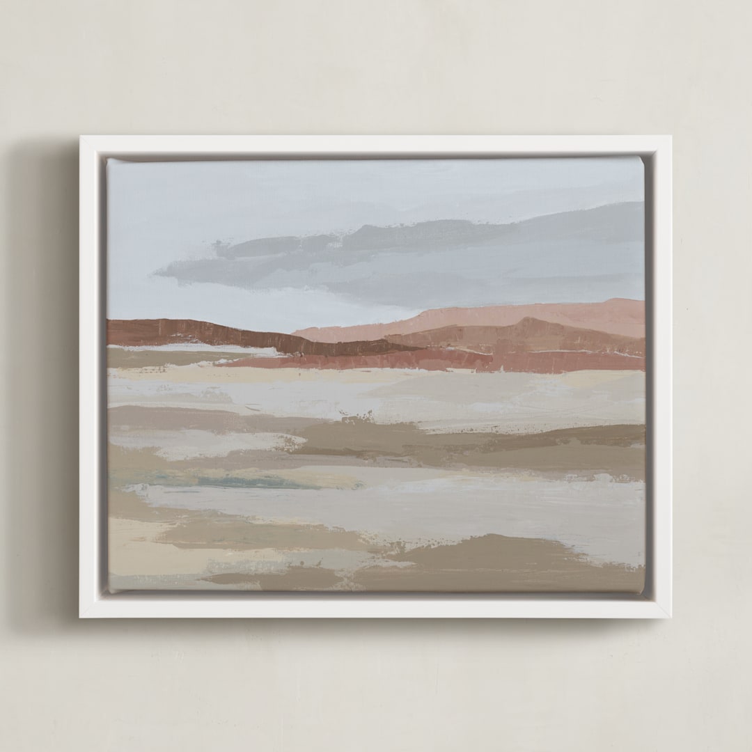 "Blushing Expanse" - Art Print in Expanse by Kati Ramer - Framed Canvas