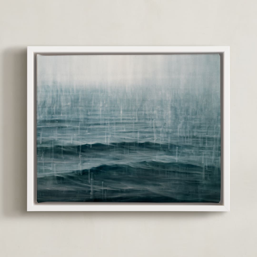 "Snows of Pend Oreille" - Art Print in Night by Brian Sostrom - Framed Canvas