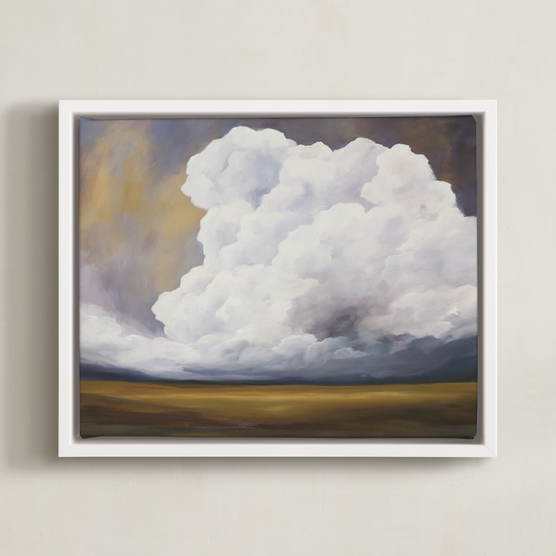 "Sweetgrass" - Art Print in Dusty Voilet by Mya Bessette - Framed Canvas