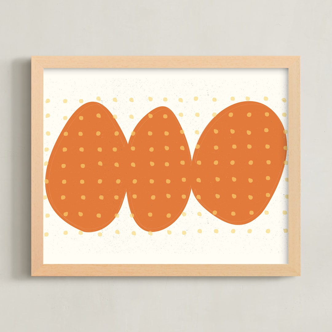 "Yoruba-7-01" - Art Print in earthy colors by Alain Castoriano - Framed