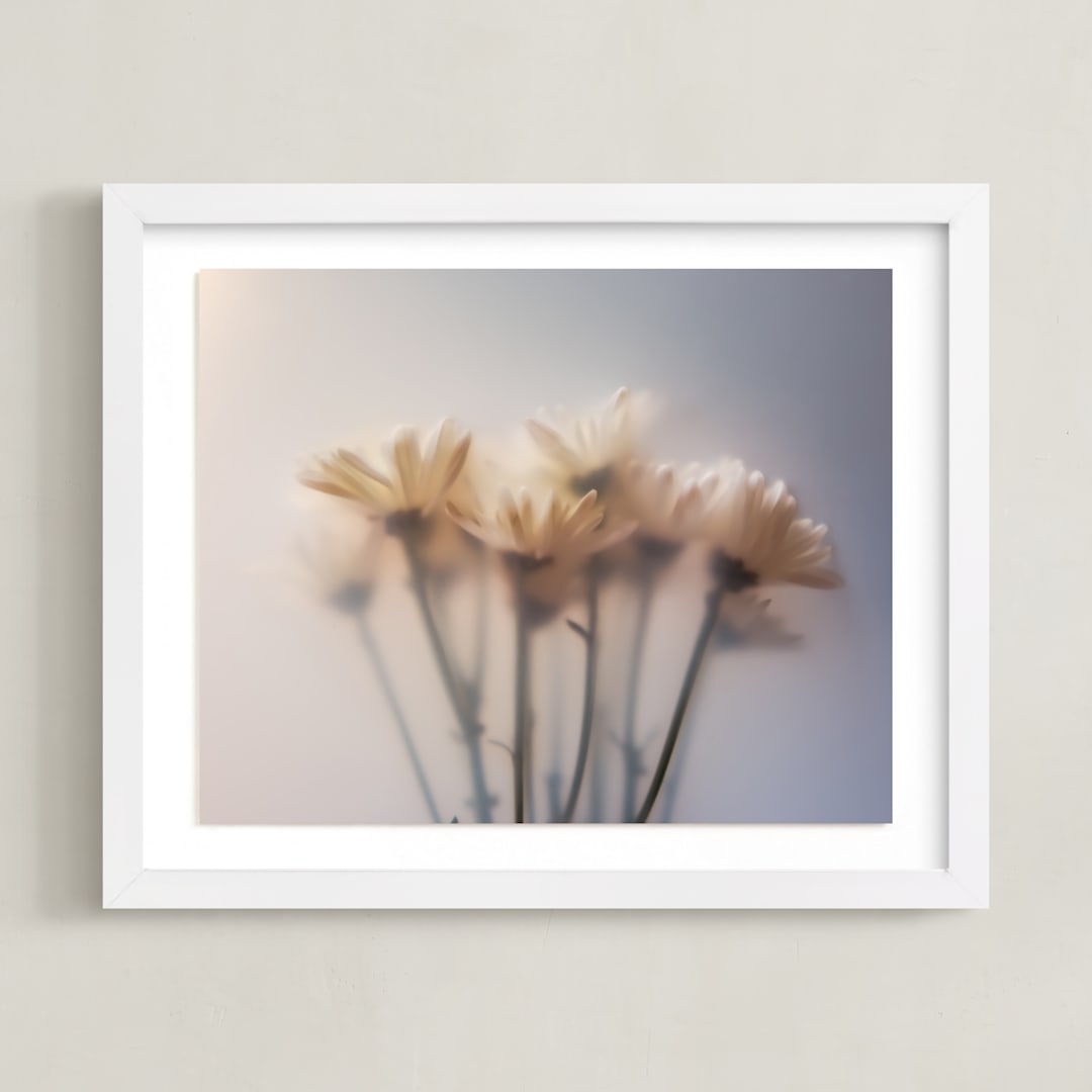 "Hazy Daisy" - Art Print in Lavender Violet by Aralyn Griesbach - Framed