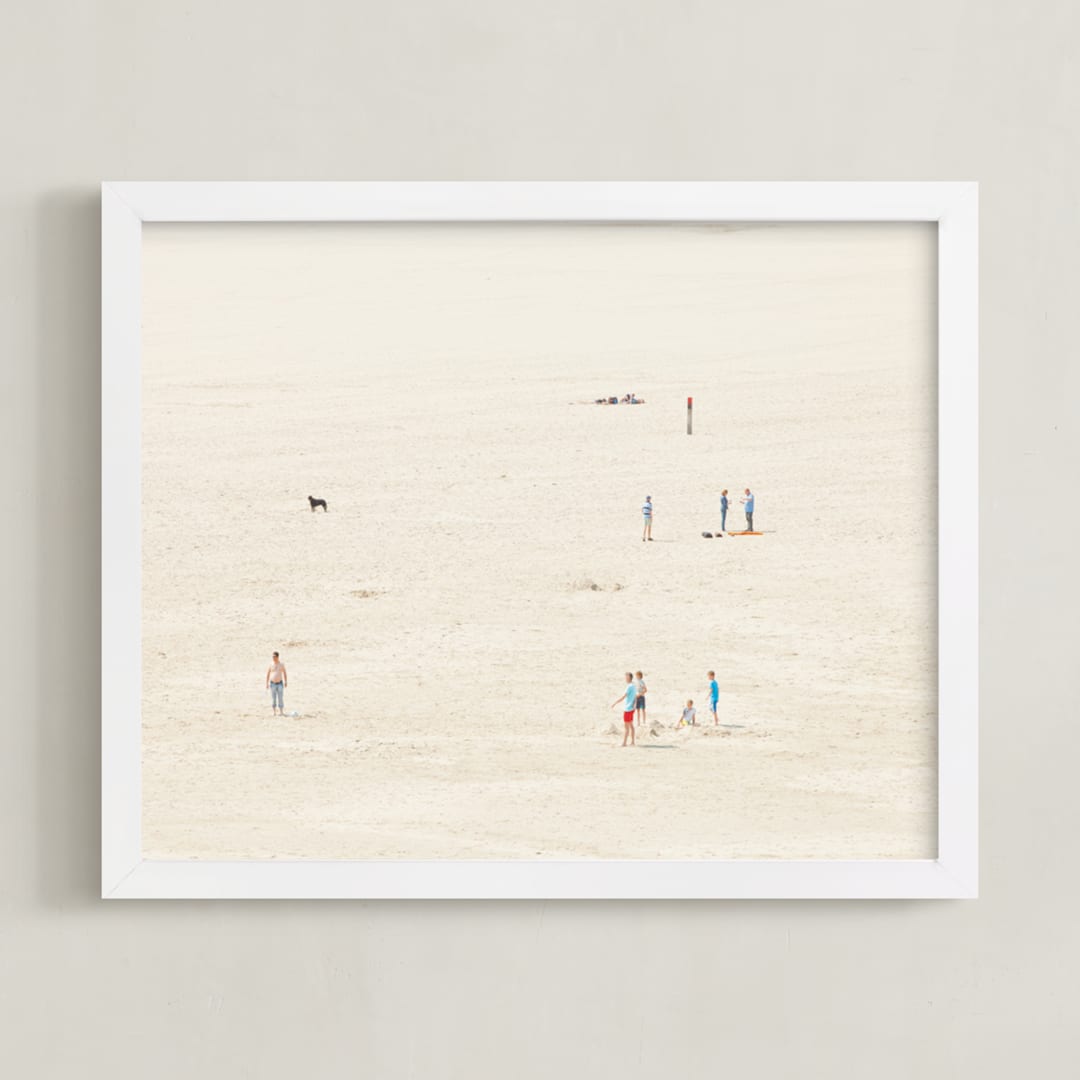"Fullness - II" - Art Print in Sand Cream by Alexandra Feo - Framed