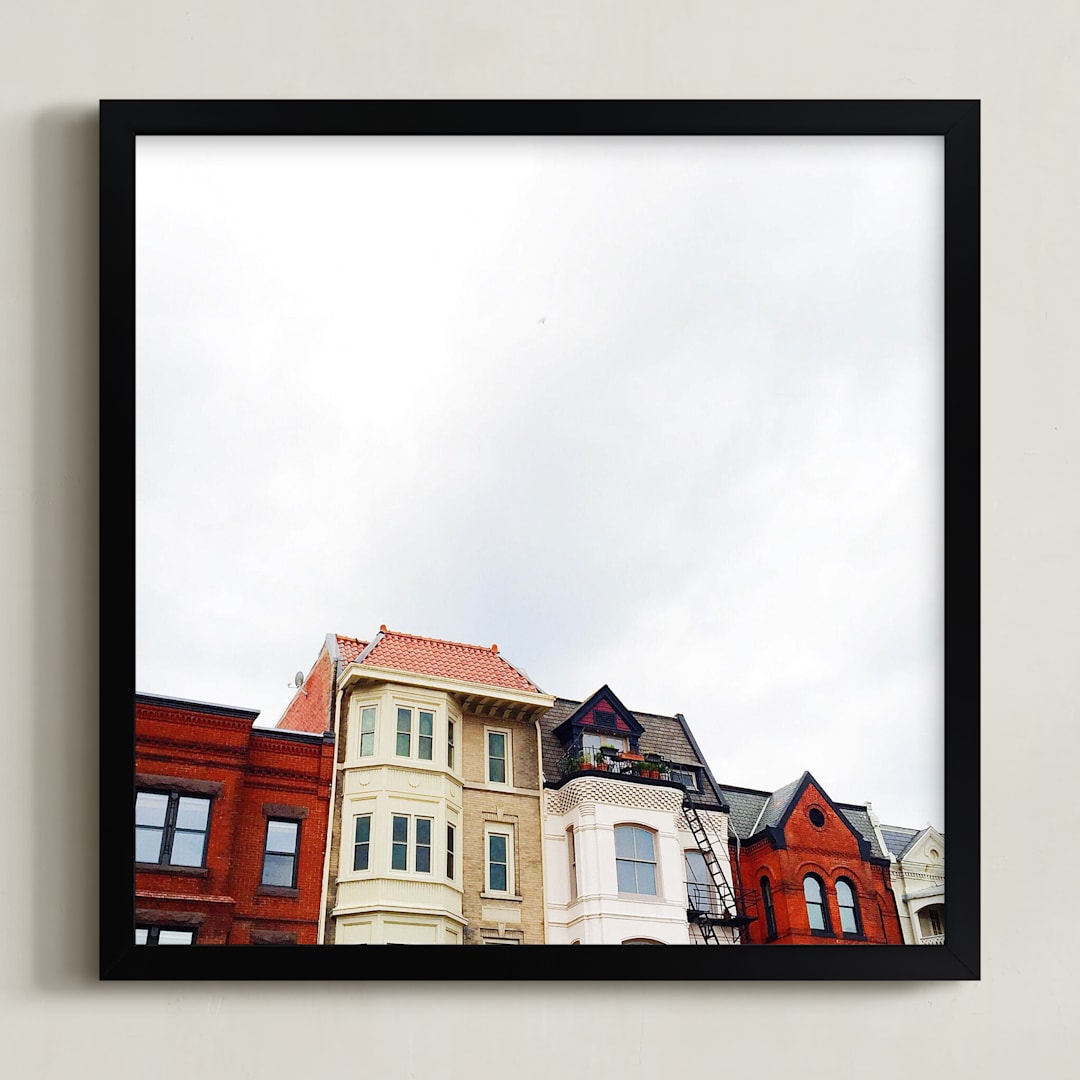 "Aligned" - Art Print in creams by Giulia Doyle - Framed