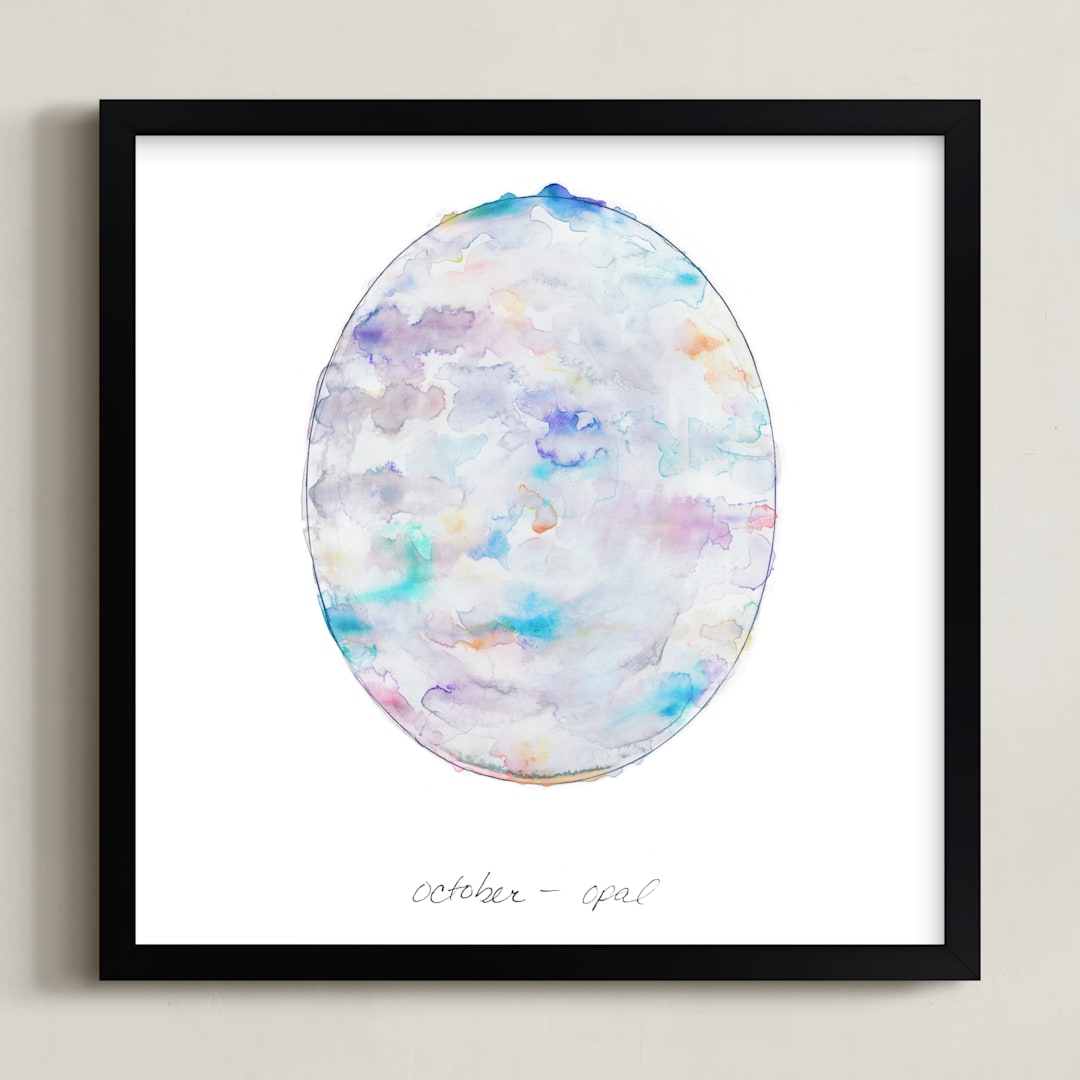 "October - Opal" - Art Print in Opal by Naomi Ernest - Framed