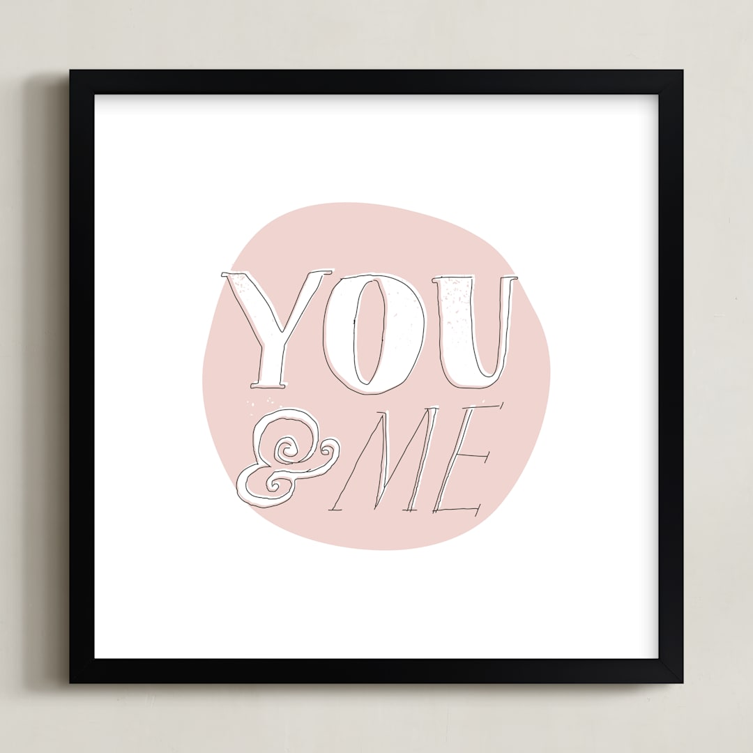 "you and me" - Art Print in Petal by Paper Rose - Framed