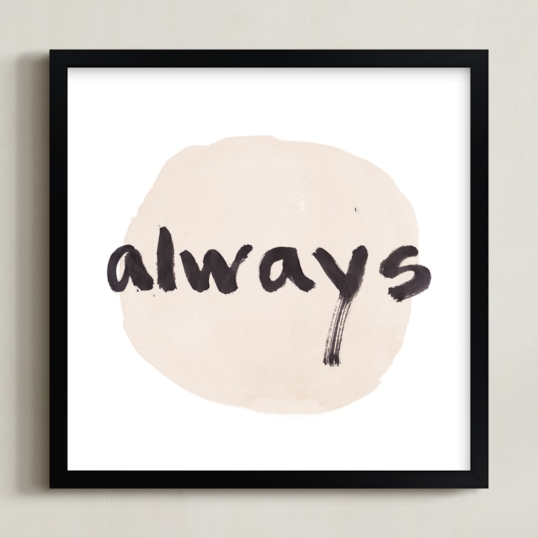"Love Always" - Art Print in blush by Qing Ji - Framed