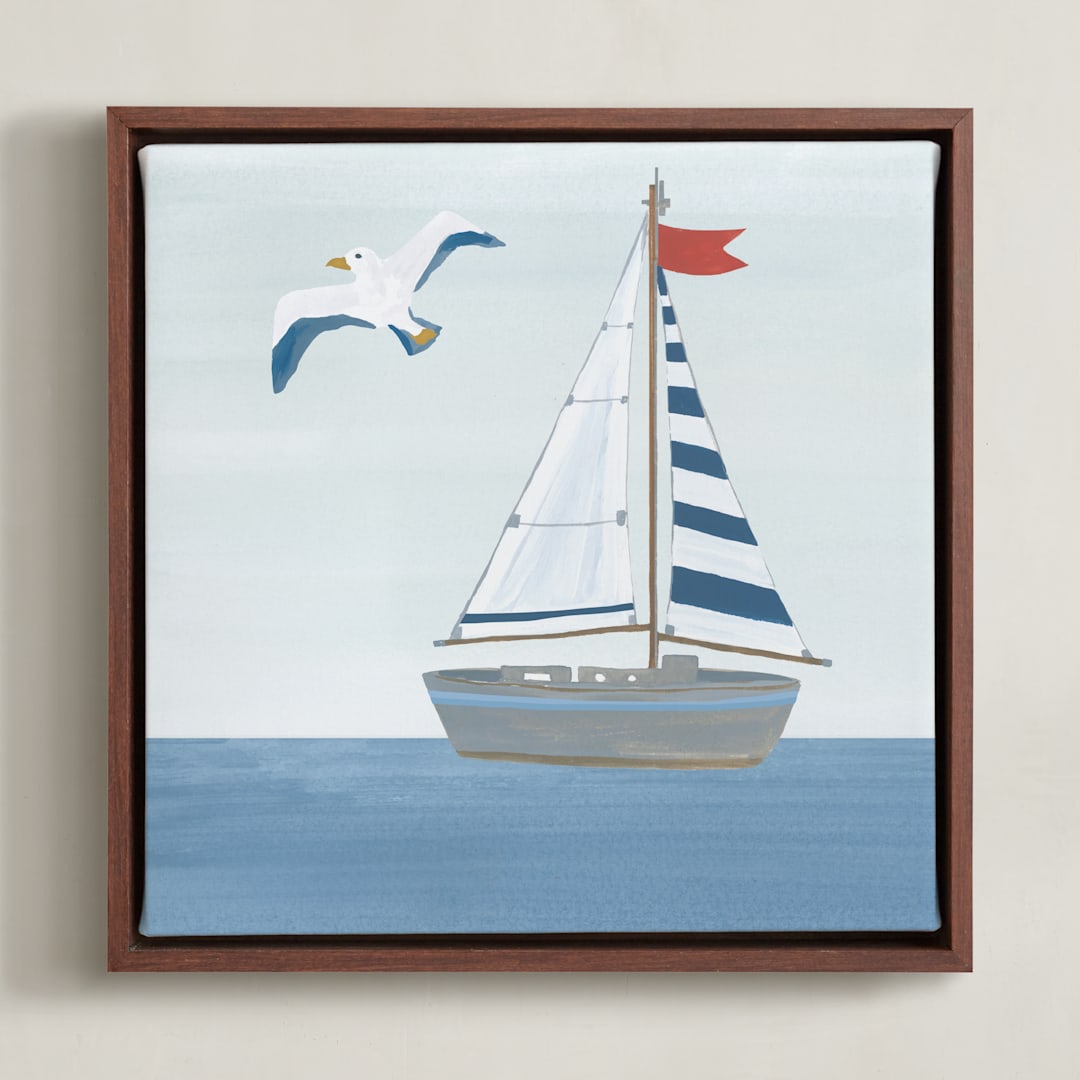 "Sea Friends 3" - Art Print in Sea by Teju Reval - Framed Canvas
