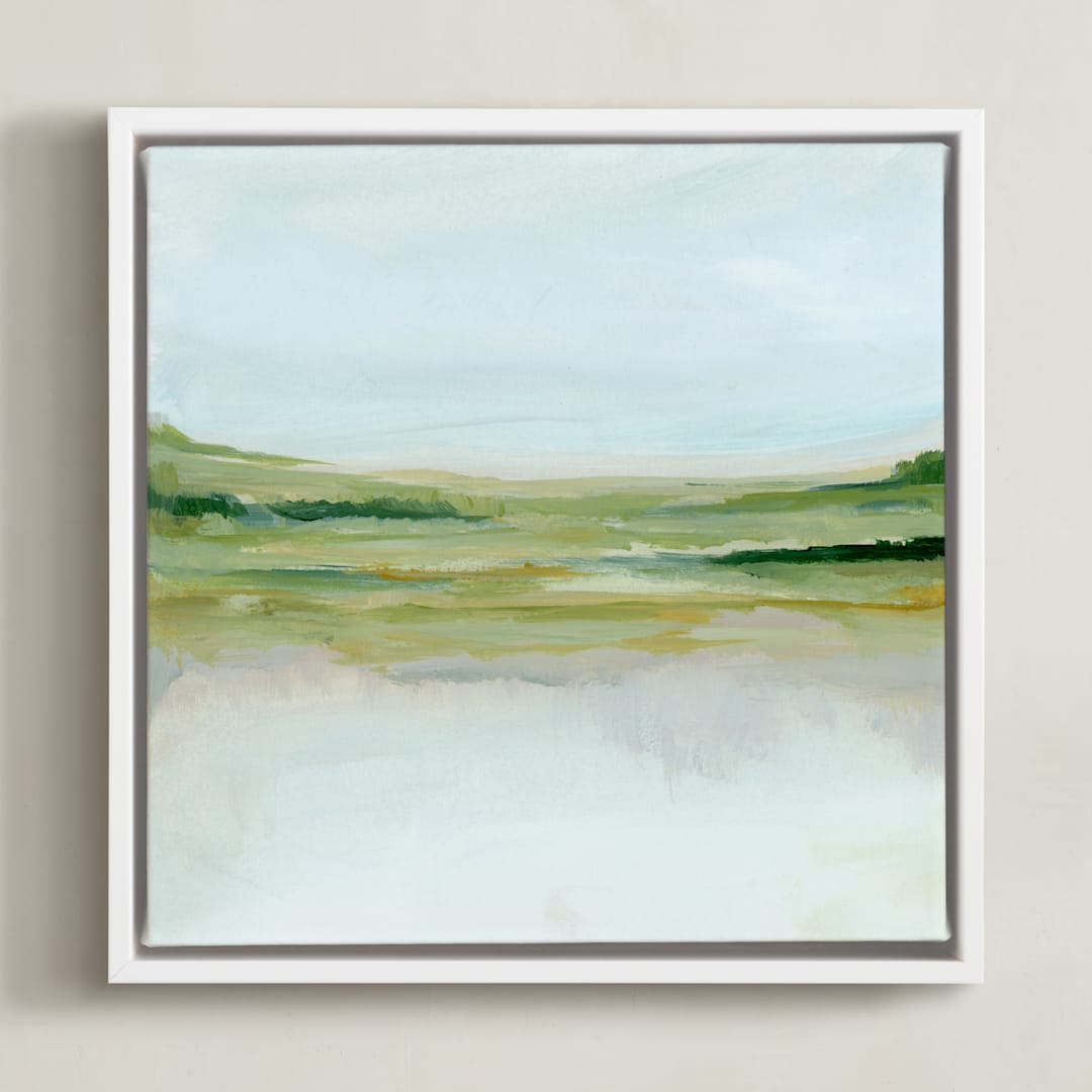"Through It All" - Art Print in Olive by Nicole Walsh - Framed Canvas