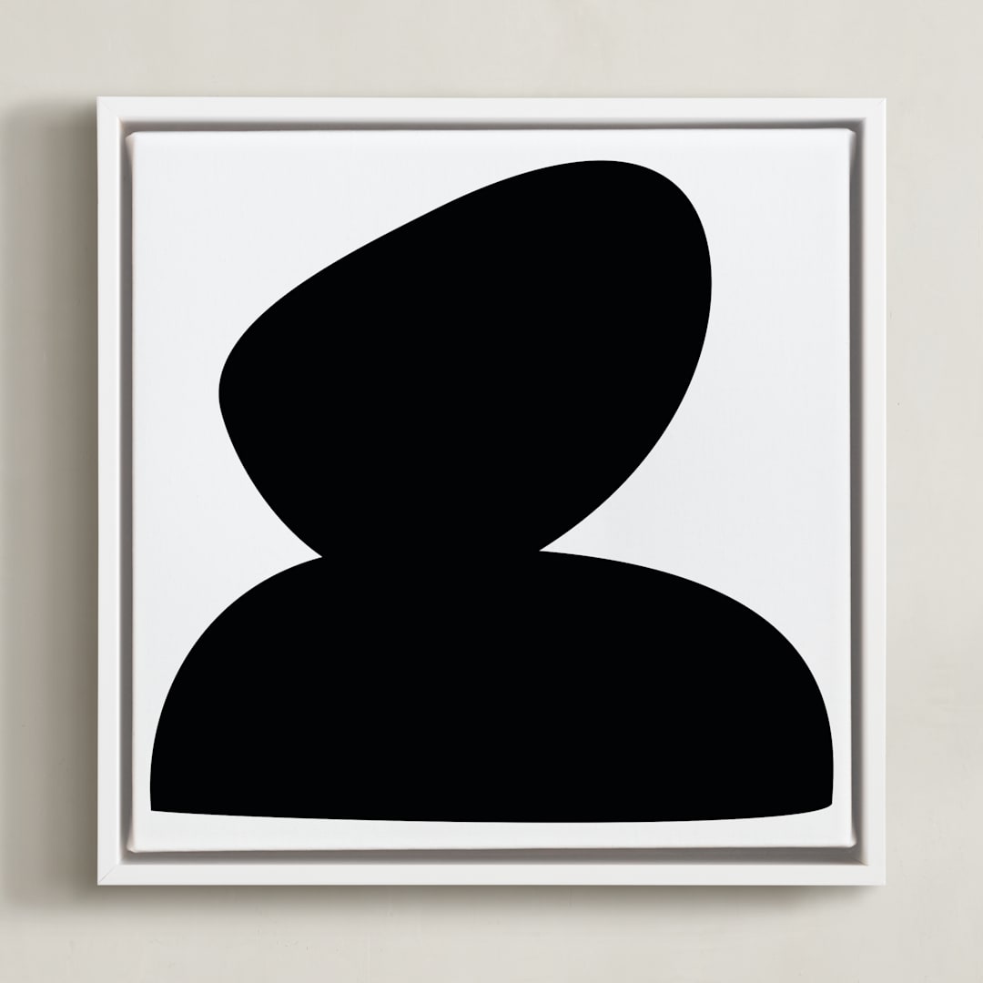 "Stones" - Art Print in Black by koshi - Framed Canvas