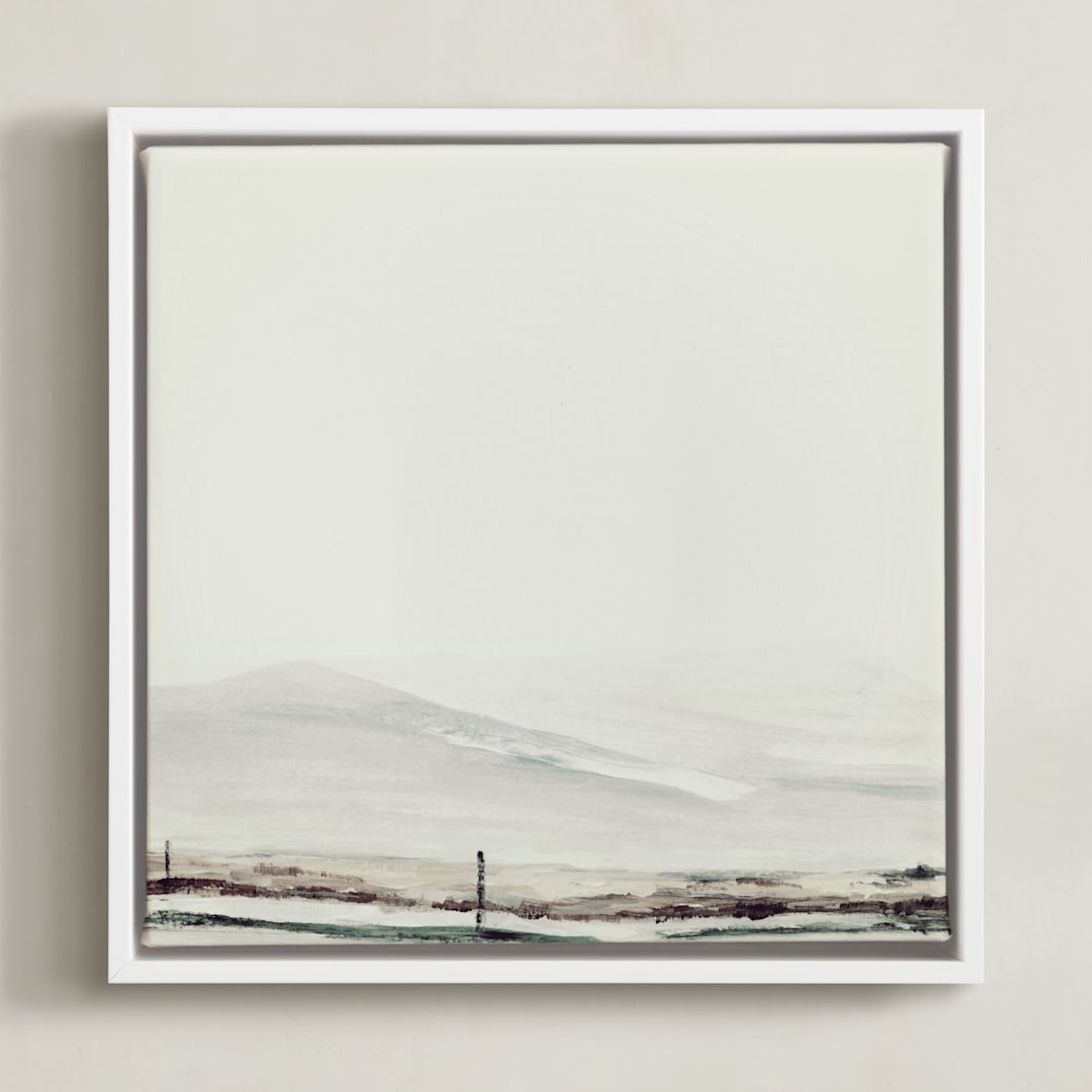 "Fitz" - Art Print in Creamy white by Mande Calhoun - Framed Canvas