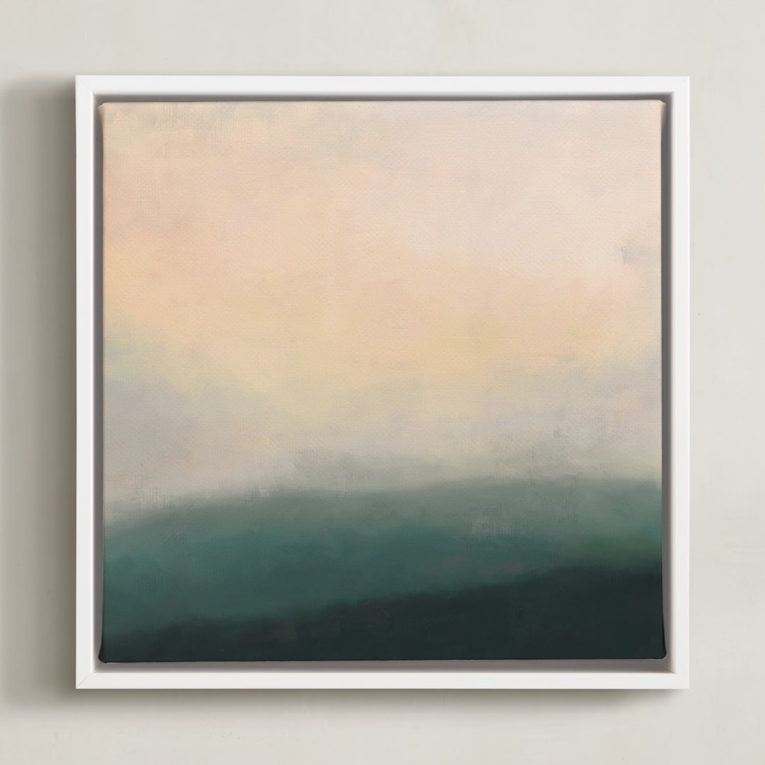 "Mystical 2" - Art Print in White by Amy Hall - Framed Canvas