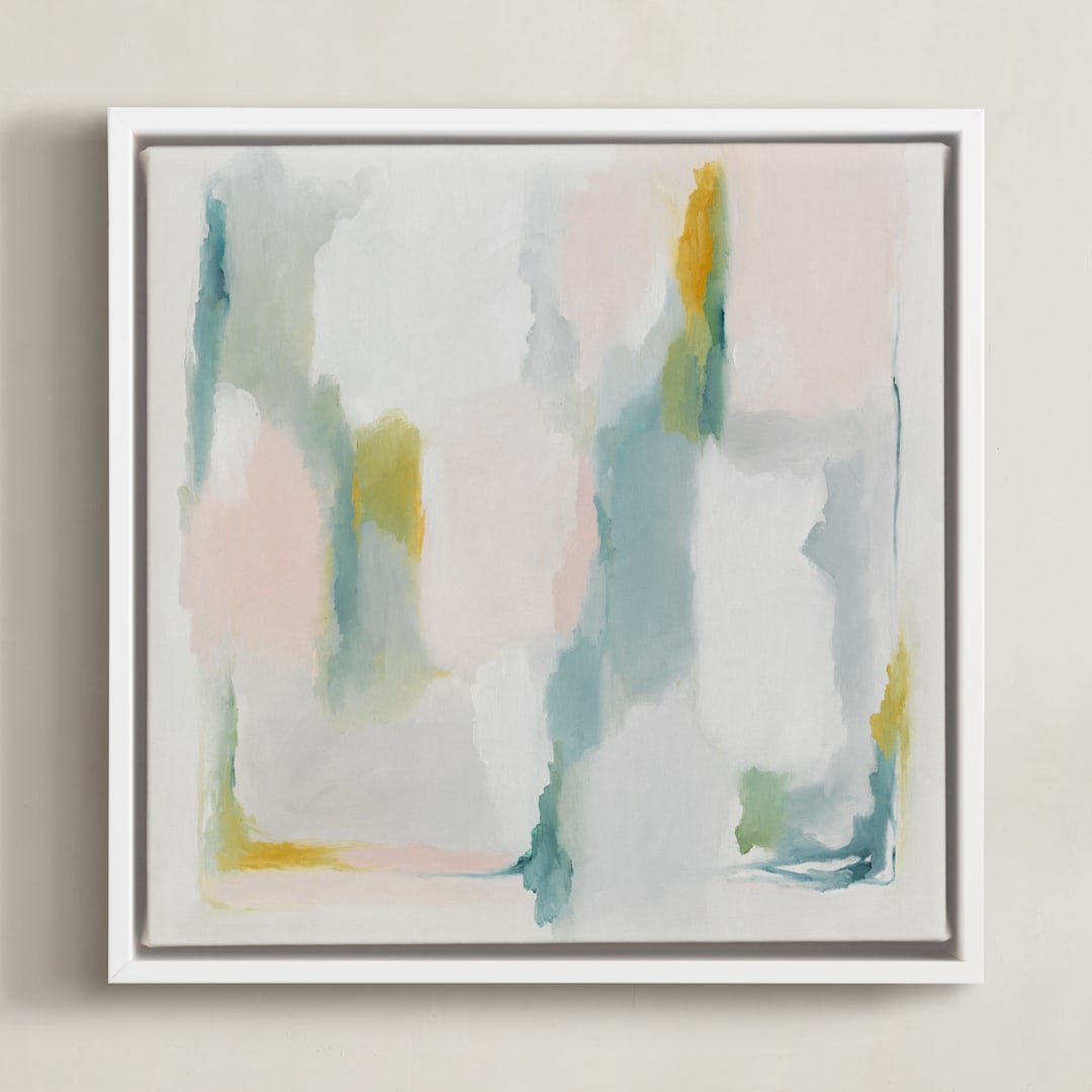 "Delicacy" - Art Print in White by Nicoletta Savod - Framed Canvas