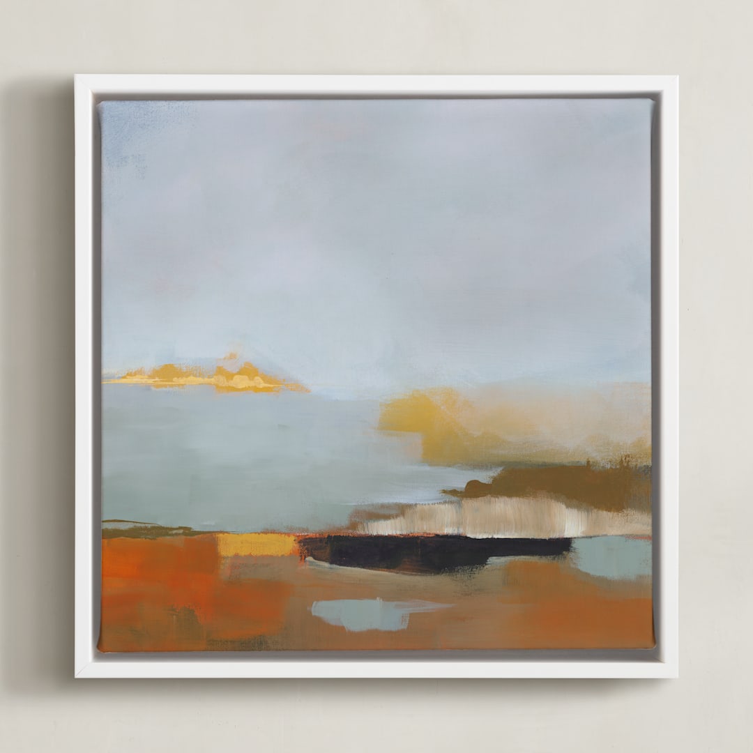 "I Have Dreams to Remember I" - Art Print in Misty Green by Karyn Denten - Framed Canvas