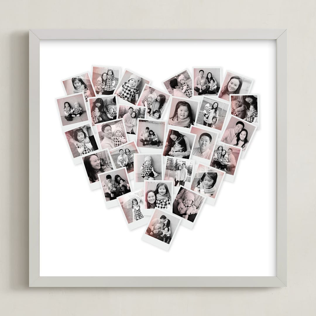 "Filter Heart Snapshot Mix® Photo Art" - Framed Photo in Blush by Minted - Framed