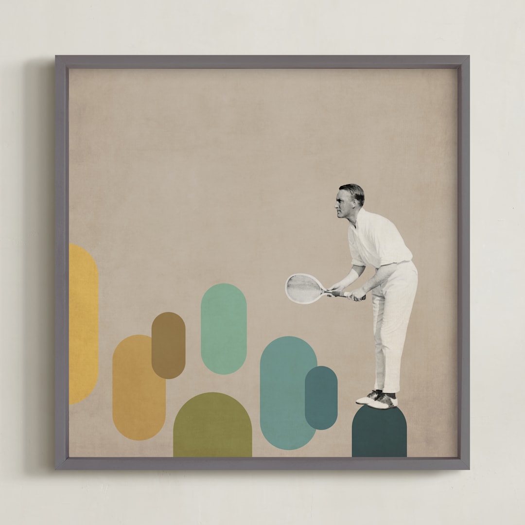 "The Game II" - Art Print in Sand by Paola Benenati - Framed