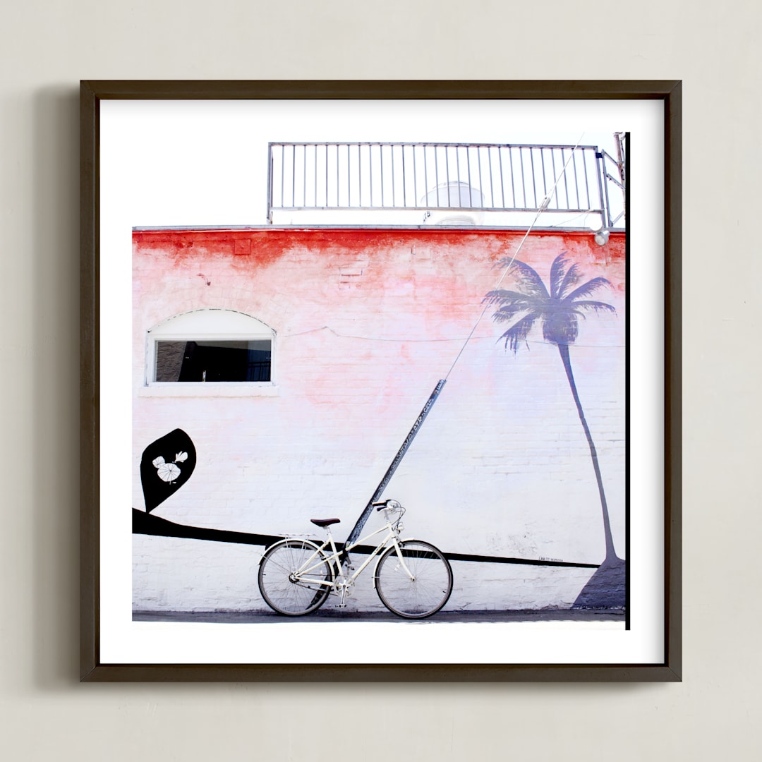 "Cruise" - Art Print in beachy pink by Calais A Le Coq - Framed