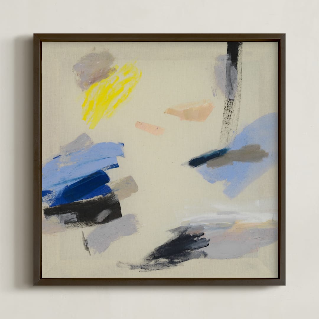 "You Are Sunshine" - Art Print in sunshine yellow by Lauren Packard - Framed