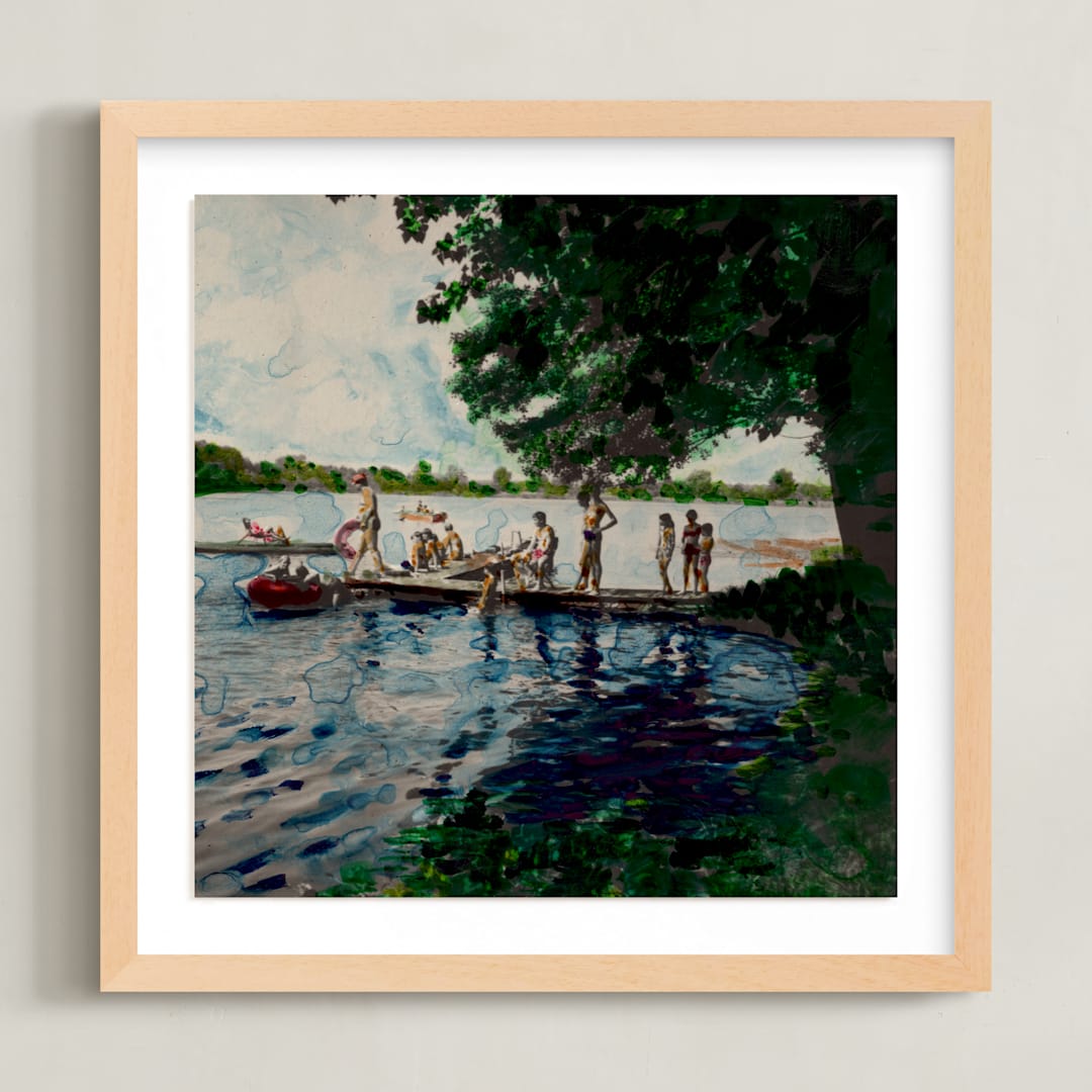 "Color Photography: Lake" - Art Print in Water by Sumak Studio - Framed