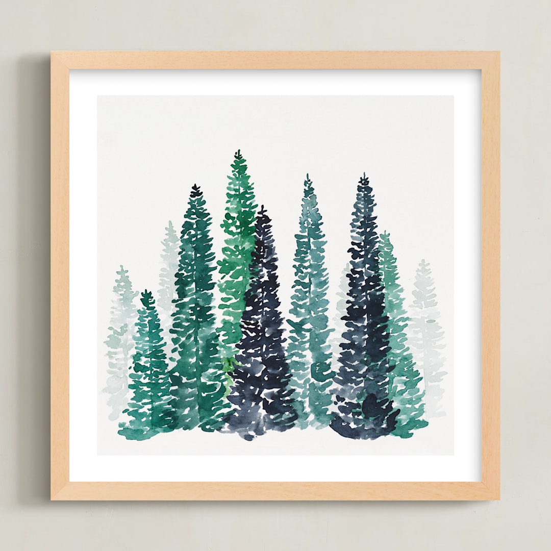 "Scenic Route" - Art Print in White by Kelsey McNatt - Framed