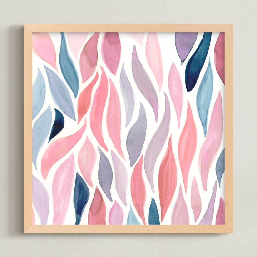 "Autumn, No. 2 (Leaves)" - Art Print in Warm by studio SYLVO - Framed